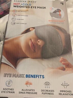 Sharper Image Gray Hot + Cold Weighted Eye Mask